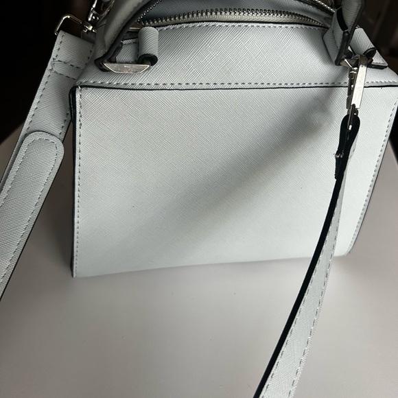 Steve Madden Gray and Pink Shoulder Bag with Floral Accent - Picture 2 of 4